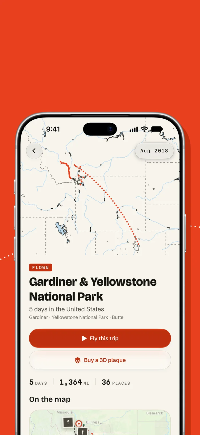 A trip page for Gardiner and Yellowstone National Park: its route, days, miles and places.